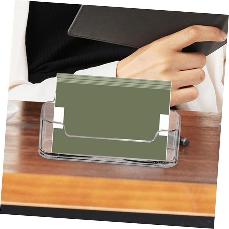 Transparent Acrylic Business Card Holder Display Set Of 4 For Office Conferences Exhibitions - Image 3